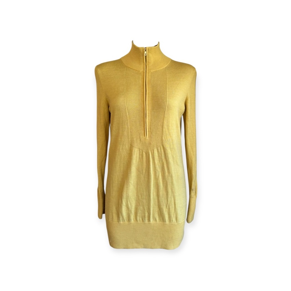 Tory Burch yellow tunic sweater merino water large